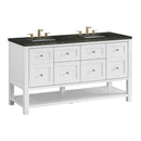 James Martin Breckenridge 60" Double Bathroom Vanity, Bright White