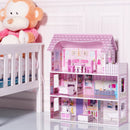 28 Inch Pink Dollhouse with Furniture by LJGDeals