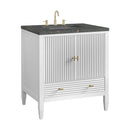 James Martin Myrrin 30" Single Bathroom Vanity, Bright White