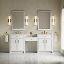 James Martin Bellshire 84" Double Bathroom Vanity, Bright White