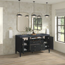 James Martin Myrrin 60" Double Bathroom Vanity, Carbon Oak