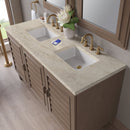 James Martin Portland 60" Double Bathroom Vanity, Whitewashed Walnut