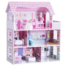 28 Inch Pink Dollhouse with Furniture by LJGDeals