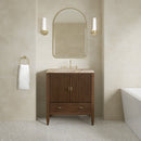 James Martin Myrrin 30" Single Bathroom Vanity, Mid-Century Walnut