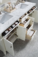 James Martin Brittany 72" Double Bathroom Vanity, Bright White