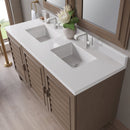 James Martin Portland 60" Double Bathroom Vanity, Whitewashed Walnut