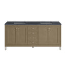 James Martin Chicago 72" Double Bathroom Vanity, Walnut Whisper