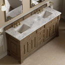 James Martin Brookfield 72" Double Bathroom Vanity, Pecan