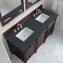 James Martin Brittany 60" Double Bathroom Vanity, Burnished Mahogany