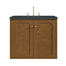 James Martin Laurent 30" Dual Mount Single Bathroom Vanity, Honey Oak