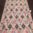 5'9" x 8'9" Hand Woven Traditional French Aubusson Needlepoint Area Rug Apricot