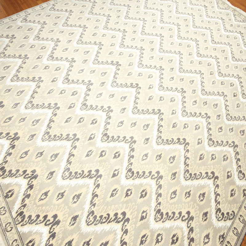 9' x 12' Hand knotted 100% Wool Oriental Area rug pile 9x12 Modern Beige