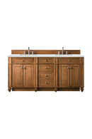 James Martin Bristol 72" Double Bathroom Vanity, Saddle Brown