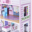 28 Inch Pink Dollhouse with Furniture by LJGDeals