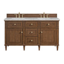 James Martin Lorelai 60" Double Bathroom Vanity, Mid-Century Walnut