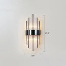 GobekUsa K9 Crystal Wall Sconce Postmodern 2-Light for Living Room