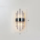 GobekUsa K9 Crystal Wall Sconce Postmodern 2-Light for Living Room