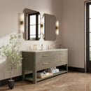 James Martin Lucian 72" Double Bathroom Vanity, Pebble Oak