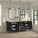James Martin Myrrin 72" Double Bathroom Vanity, Carbon Oak