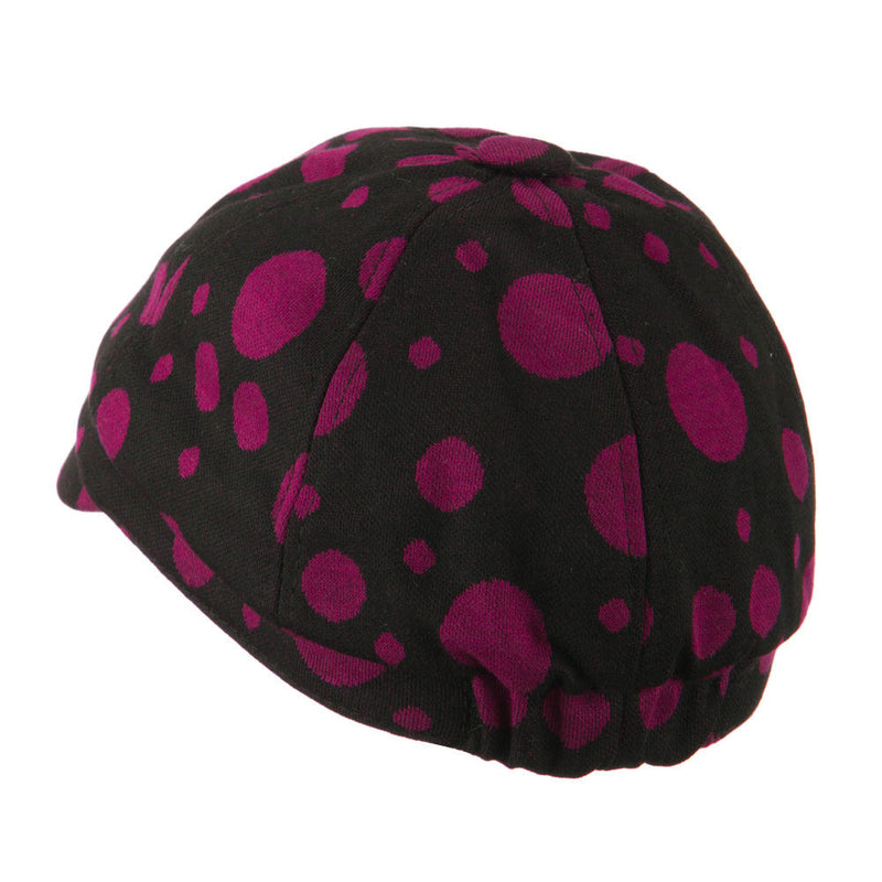 Girl's Polka Dots Elastic Cabby Cap