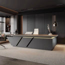Maverick · Standing L-Shaped Executive Desk, Adjustable Height by Arc Grove