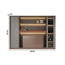 Kaelios · Office Shelves w/ Lighting & Storage