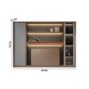 Kaelios · Office Shelves w/ Lighting & Storage by Arc Grove