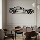 Mercedes SLS AMG Metal Wall Art – Rotating Wheel Car Silhouette • Luxury Automotive Decor • Perfect Gift for Car Lovers - KAFMEKA075