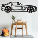 Mercedes SLS AMG Metal Wall Art – Rotating Wheel Car Silhouette • Luxury Automotive Decor • Perfect Gift for Car Lovers - KAFMEKA075