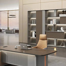 Kaithos · Office Shelves w/ Lighting & Storage by Arc Grove