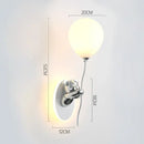 GobekUsa Bear Balloon Wall Light: Kawaii Cartoon Lamp for Children's Room & Bedroom