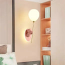 GobekUsa Bear Balloon Wall Light: Kawaii Cartoon Lamp for Children's Room & Bedroom