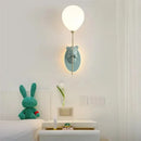 GobekUsa Bear Balloon Wall Light: Kawaii Cartoon Lamp for Children's Room & Bedroom