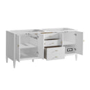 James Martin Myrrin 72" Double Bathroom Vanity, Bright White