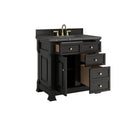 James Martin Brookfield 36" Single Bathroom Vanity, Black Onyx