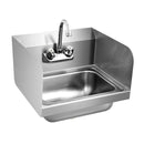 Stainless Steel Sink Wall Mount Hand Washing Sink with Faucet and Side Splash by LJGDeals