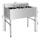 Stainless Steel Utility Sink with 3 Compartment Commercial Kitchen Sink by LJGDeals