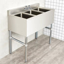 Stainless Steel Utility Sink with 3 Compartment Commercial Kitchen Sink by LJGDeals