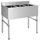 Stainless Steel Utility Sink with 3 Compartment Commercial Kitchen Sink by LJGDeals
