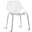 Set of 6 Accent Armless Modern Dining Chairs with Plastic Feet Pads by LJGDeals