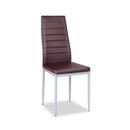 4 pcs PVC Leather Dining Side Chairs Elegant Design by LJGDeals