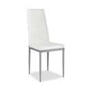 4 pcs PVC Leather Dining Side Chairs Elegant Design by LJGDeals