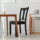 Set of 2 Dining Room Chair with Rubber Wood Frame and Upholstered Padded Seat by LJGDeals