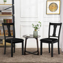 Set of 2 Dining Room Chair with Rubber Wood Frame and Upholstered Padded Seat by LJGDeals