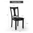 Set of 2 Dining Room Chair with Rubber Wood Frame and Upholstered Padded Seat by LJGDeals