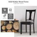 Set of 2 Dining Room Chair with Rubber Wood Frame and Upholstered Padded Seat by LJGDeals