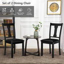 Set of 2 Dining Room Chair with Rubber Wood Frame and Upholstered Padded Seat by LJGDeals