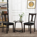 Set of 2 Dining Room Chair with Rubber Wood Frame and Upholstered Padded Seat by LJGDeals