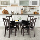 Set of 2 Dining Room Chair with Rubber Wood Frame and Upholstered Padded Seat by LJGDeals