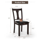 Set of 2 Dining Room Chair with Rubber Wood Frame and Upholstered Padded Seat by LJGDeals